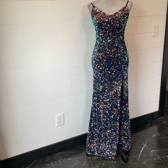 B. Smart Womens Sleeveless Sequin Bodycon Dress Juniors Size 3 - Picture 1 of 9